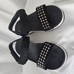 Black Studded Women's Sandals